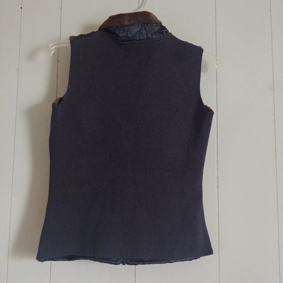 Kial women vest navy brown size small - Picture 3 of 7